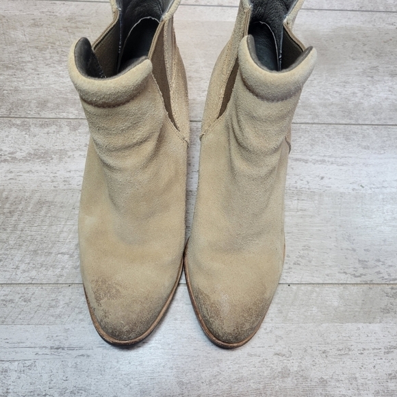 SOREL After Hours Chelsea Tan Wedge Ankle Suede Boot women’s 7.5 - Picture 6 of 13